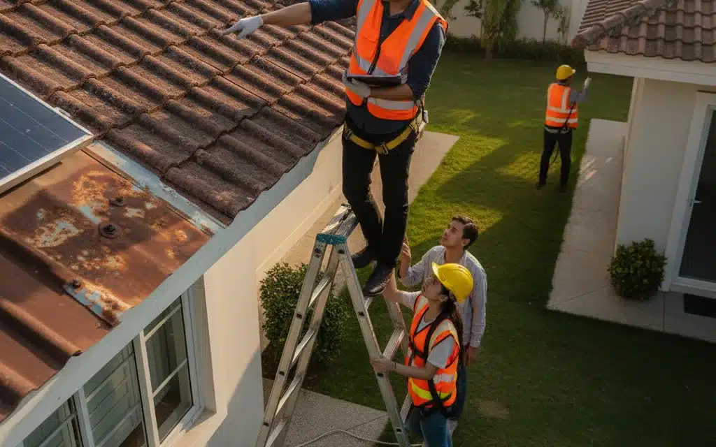 ตรวจสอบประเภทของวัสดุมุงหลังคา