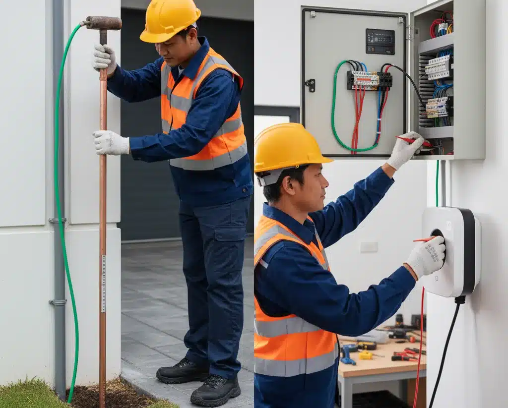 มาตรฐานการติดตั้งสายดินสำหรับ ev charger