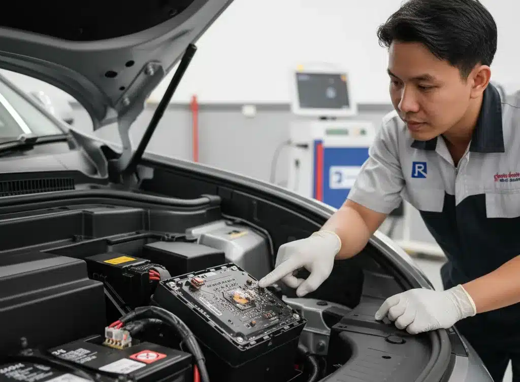 ev charger ทีไม่มีสายดินสร้างความเสียหายต่อรถ