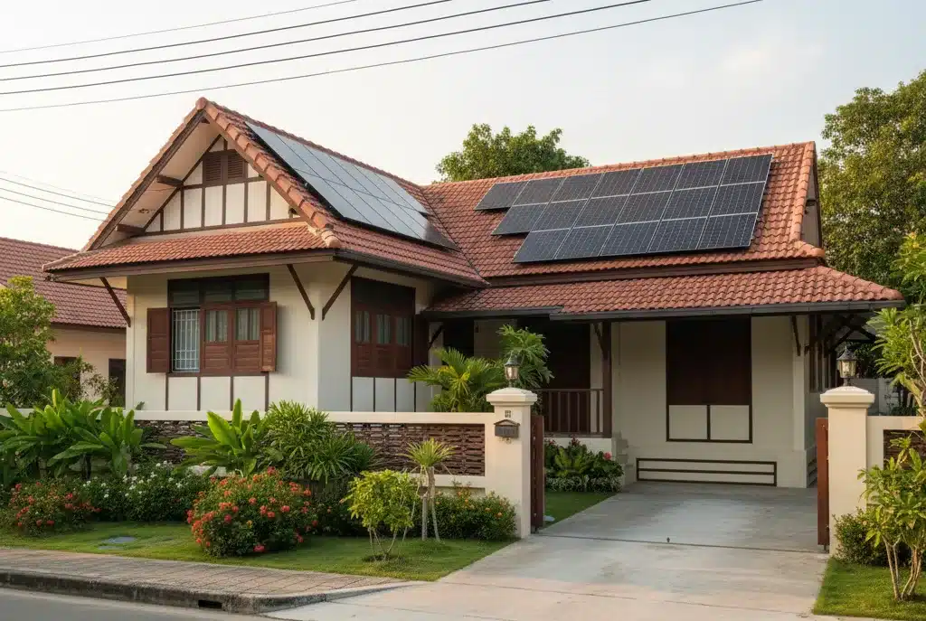 ติดตั้งหลังคาโซล่าเซลล์บนบ้านเก่า